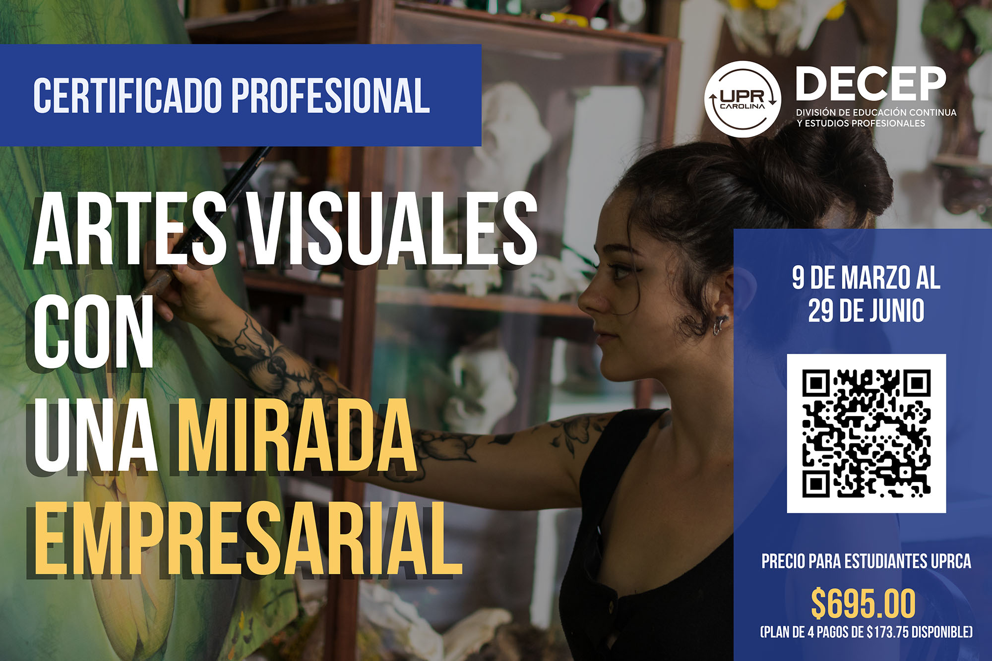 Descuento estudiantes certificado Artes Visuales